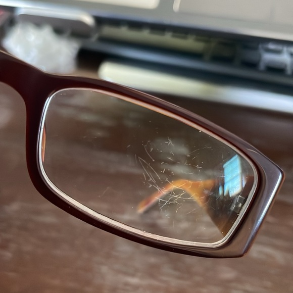 Prada VPR 10F 701-101 brown rectangular eyeglasses - Picture 12 of 16